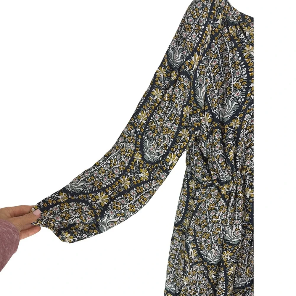 Spartina 449 Women Catalina Boho Floral Paisley Mini Tunic Dress Long Sleeve XXL - Picture 4 of 9